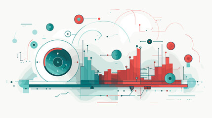Obraz premium concept of optimization algorithms in a vector art piece illustrating the refinement and improvement of processes. maximizing efficiency