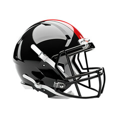 Fototapeta premium American modern football black color helmet isolated on transparent background, clipping path, png file, 