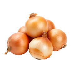 Fresh bulbs of onion on transparent background, Gold onion vegetable, clipping path, png file, 