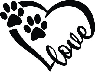 cat with heart - paw - animal love © Rukhsar