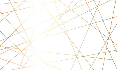 Abstract luxury gold lines with many squares and triangles shape background. Geometric random chaotic lines background.	
