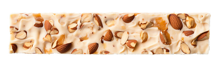 Turron , top view, transparent background, isolated image, generative AI