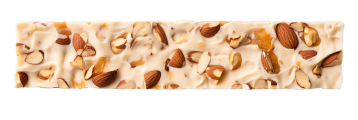 Turron , top view, transparent background, isolated image, generative AI