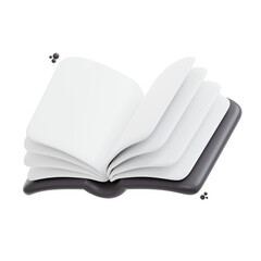 3d book opened icon illustration