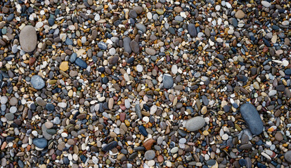 Sea stones on a beach