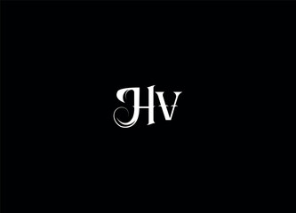 Naklejka na ściany i meble HV initial logo design and monogram logo