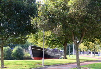 Historical Boat in the Town Cuxhaven, Lower Saxony