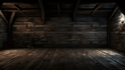 Obraz premium Wooden interior texture background. AI generative.