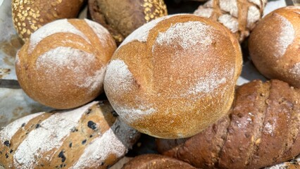 Fresh bread straight out of the oven.
