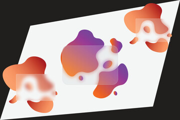 Orange, Red, and Purple glass effect design. Glass morphism vector concept background.