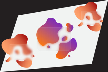 Orange, Red, and Purple glass effect design. Glass morphism vector concept background.