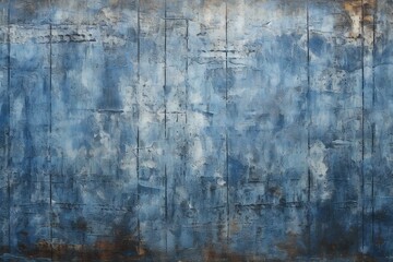 Old grunge blue painted wood wall texture background,  Abstract background