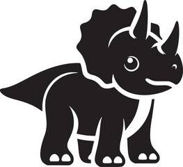 Cartoon Triceratops Silhouette