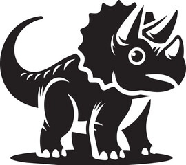 Stylized Triceratops Illustration