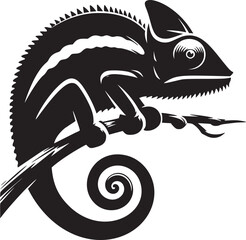 Silhouette of a Chameleon