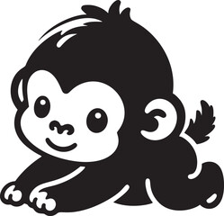 Cute Monkey Illustration