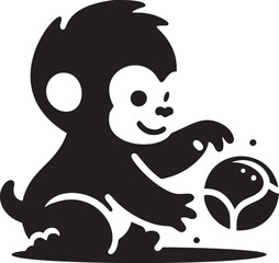 Playful Monkey Illustration