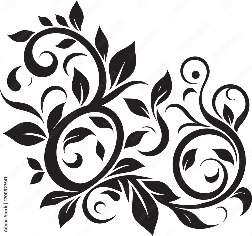 Wall mural Floral Silhouette Design