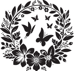 Floral and Fauna Silhouette