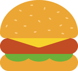vector of a delicious humburger