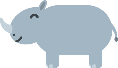 cartoon vector of a rhino