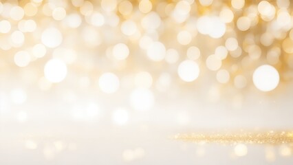 Fototapeta premium White and Gold Abstract bokeh background