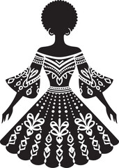 African Print Silhouette