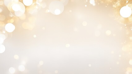 White and Gold Abstract bokeh background