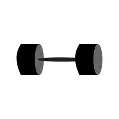 Dumbbell icon on white background.