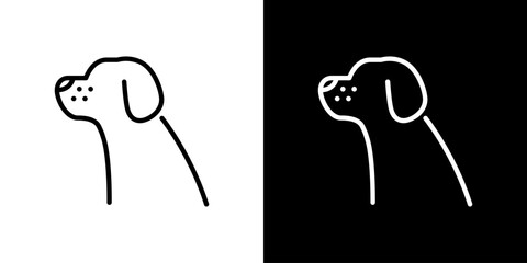 犬の横顔アイコン © WAWAWA