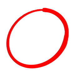 red circle brush stroke marker, round highlighter icon