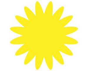 Yellow Flower Shape icon