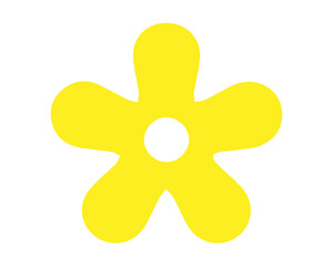 Yellow Flower Shape icon