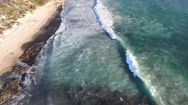 Surf Perth Australia Surfing Aerial Drone Footage 4k