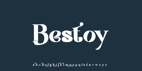 Bestoy Luxury alphabet letters font and number. Typography elegant wedding classic lettering serif fonts decorative vintage retro concept. vector illustration - obrazy, fototapety, plakaty