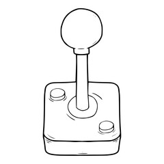 joystick illustration hand drawn outline sketch vector