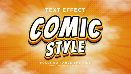 Vector comic style text effect - obrazy, fototapety, plakaty