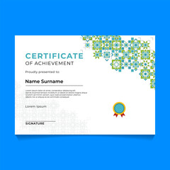 Mandala Art Ornament Certificate Design