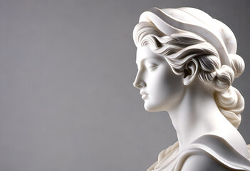 marble sculpture om minimal background - obrazy, fototapety, plakaty