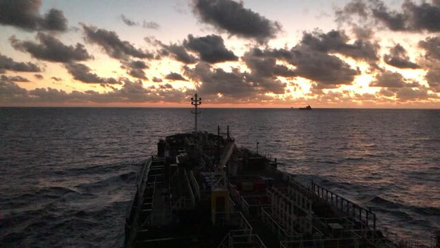 View of the stern from a ship
