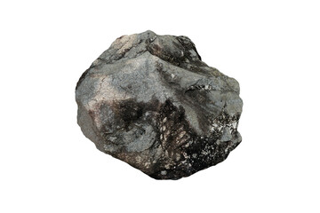 A big natural raw perlite rock stone isolated on white background.