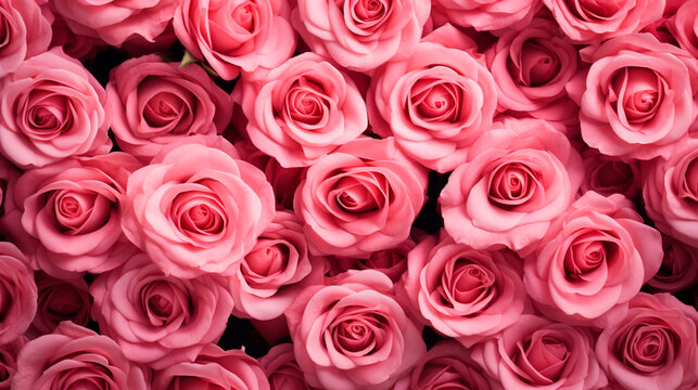 Natural pink roses background. background of beautiful roses