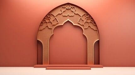 islamic ramadan kareem orange background