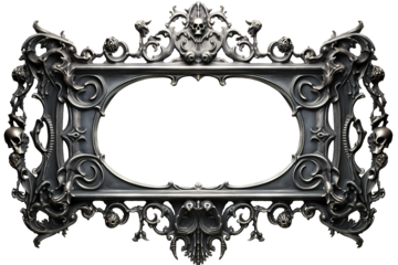 vintage photo frame isolated on PNG Background. Generative Ai.