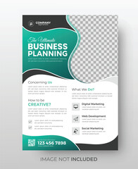 corporate commercial business flyer design | modern bifacial flyer design, leaflet design - obrazy, fototapety, plakaty