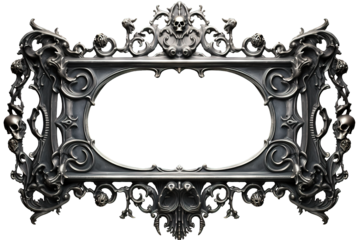vintage photo frame isolated on PNG Background. Generative Ai.