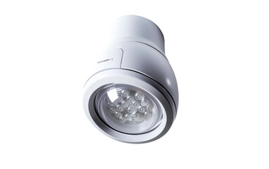 Enlightening Motion Sensor Light in Gigapixel Detail on a White or Clear Surface PNG Transparent Background.