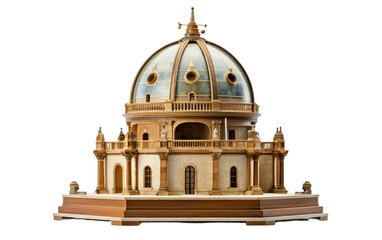 Obraz premium Exploring the Intricacies: Observatory Dome Model in Isolation on a White or Clear Surface PNG Transparent Background.
