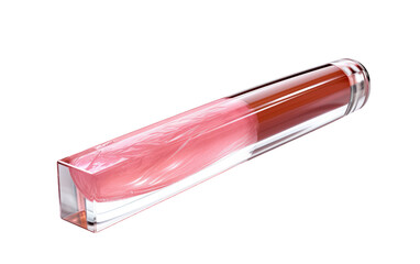 Protective Lip Gloss in High-Resolution on a White or Clear Surface PNG Transparent Background.
