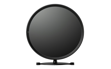 Visual Reflection Featuring Isolated Security Mirror on a White or Clear Surface PNG Transparent Background.